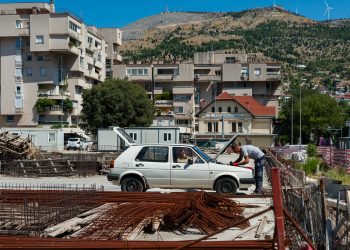 Volkswagen Golf in Mostar, Bosnia. Vacation of 2025.